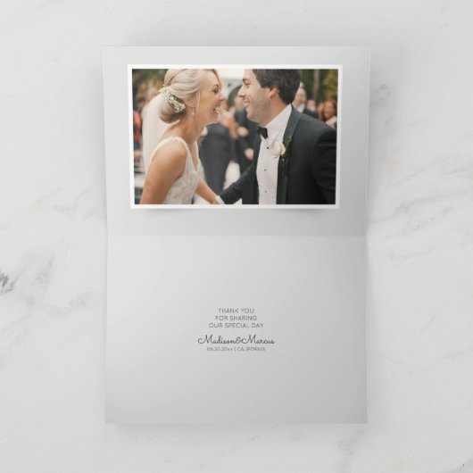 Foto van Modern and Elegant Wedding | Dank u wel Bedankkaart (Binnen)