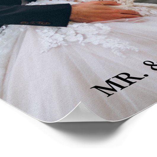 Foto van Modern and Elegant Wedding Poster (Hoek)