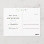 Foto van modern Arch Floral met kerstmis Briefkaart (Achterkant)