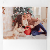 Foto van modern Arch Floral met kerstmis Drieluik Wenskaart (Binnenzijde eerst)