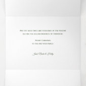 Foto van modern Arch Floral met kerstmis Drieluik Wenskaart (Binnenkant midden)