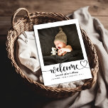 Foto van Modern Baby Birth Announcement Briefkaart<br><div class="desc">Modern Baby Birth Announding Foto: Dank</div>