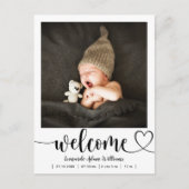 Foto van Modern Baby Birth Announcement Briefkaart (Voorkant)
