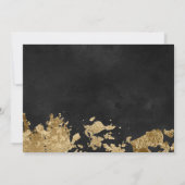 Foto van Modern Black and Gold Surprise Kaart (Achterkant)