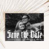 Foto van Modern Blackletter Typografie Save The Date