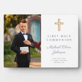 Foto van Modern Boy First Heilige Communie Fotoplaat