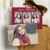 Foto van Modern Burgundy Graduation Party Kaart