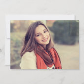 Foto van Modern Burgundy Graduation Party Kaart (Achterkant)