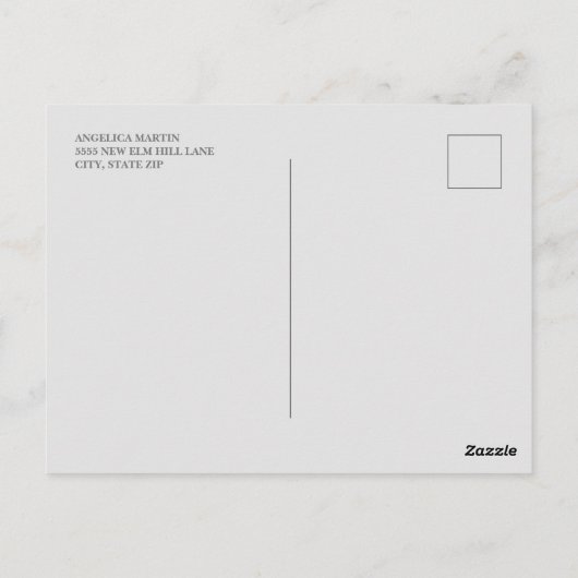 Foto van modern Chic Red Afstuderen Briefkaart (Achterkant)