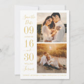 Foto van Modern Elegance Gold Wedding Save The Date (Voorkant)