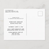 Foto van modern elegant roze Afstuderen Aankondigingskaart (Achterkant)