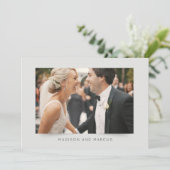 Foto van Modern en Elegant Wedding Hartelijk dank Bedankkaart (Staand voorkant)