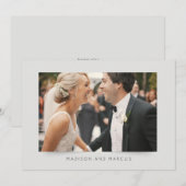 Foto van Modern en Elegant Wedding Hartelijk dank Bedankkaart (Voorkant / Achterkant)