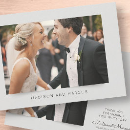 Foto van Modern en Elegant Wedding Hartelijk dank Bedankkaart