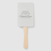 Foto van Modern en Elegant Wedding Hartelijk dank Handwaaier (Achterkant)
