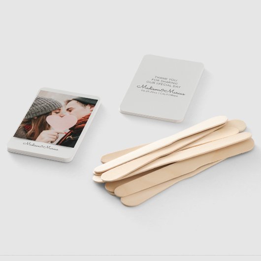 Foto van Modern en Elegant Wedding Hartelijk dank Handwaaier (Niet-gemonteerd)