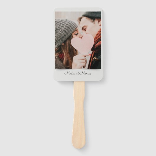 Foto van Modern en Elegant Wedding Hartelijk dank Handwaaier (Voorkant)