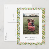 Foto van modern en feestelijk kerstpatroon briefkaart (Voorkant / Achterkant)