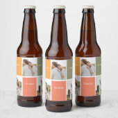 Foto van Modern Family Collage | Happy Thanksgivin Bier Etiket (Flessen)