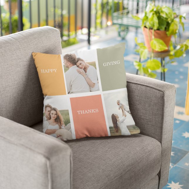 Foto van Modern Family Collage | Happy Thanksgivin Buitenkussen (Creator heeft geüpload)