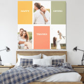 Foto van Modern Family Collage | Happy Thanksgivin Canvas Afdruk (Insitu (Slaapkamer))