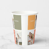 Foto van Modern Family Collage | Happy Thanksgivin Papieren Bekers (Rechts)