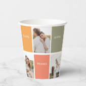 Foto van Modern Family Collage | Happy Thanksgivin Papieren Bekers (Voorkant)