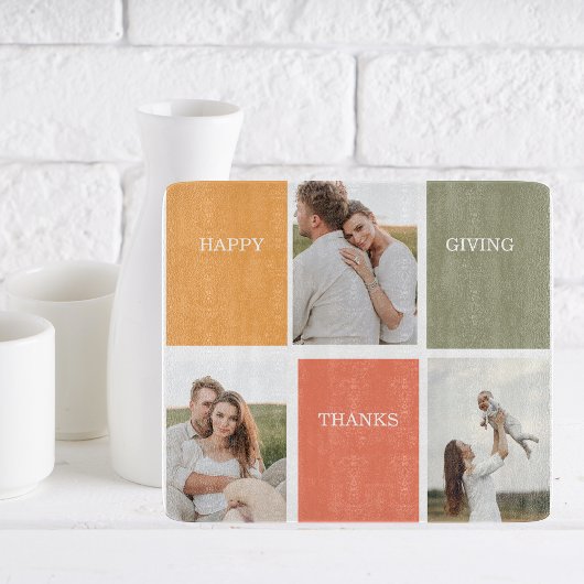 Foto van Modern Family Collage | Happy Thanksgivin Snijplank