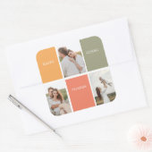 Foto van Modern Family Collage | Happy Thanksgivin Vierkante Sticker (Envelop)