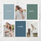 Foto van Modern Family Collage | Liefde Live Bier Etiket (Enkel label)