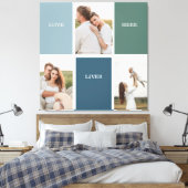 Foto van Modern Family Collage | Liefde Live Canvas Afdruk (Insitu (Slaapkamer))