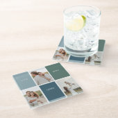 Foto van Modern Family Collage | Liefde Live Glazen Onderzetter (Schuin)