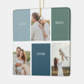 Foto van Modern Family Collage | Liefde Live Keramisch Ornament (Links)