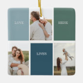 Foto van Modern Family Collage | Liefde Live Keramisch Ornament (Voorkant)