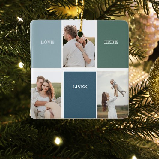 Foto van Modern Family Collage | Liefde Live Keramisch Ornament