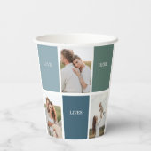 Foto van Modern Family Collage | Liefde Live Papieren Bekers (Achterkant)