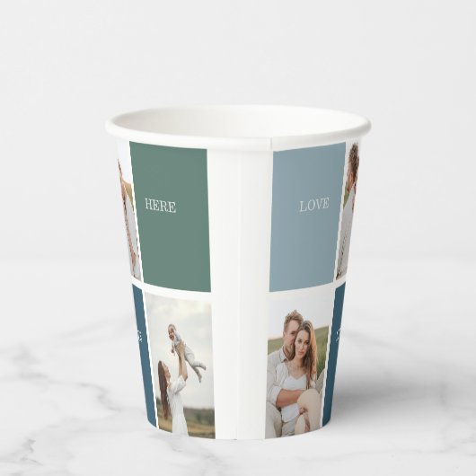 Foto van Modern Family Collage | Liefde Live Papieren Bekers (Rechts)