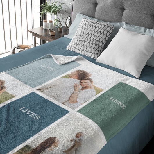 Foto van Modern Family Collage | Liefde Live Sherpa Deken