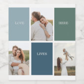 Foto van Modern Family Collage | Liefde Live Wijn Etiket (Enkel label)