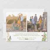 Foto van Modern Feliz Navidad 3 Feestdagenkaart (Achterkant)