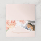 Foto van Modern Floral Elegant Wedding Plaatskaartje (Buitenkant ongevouwen)