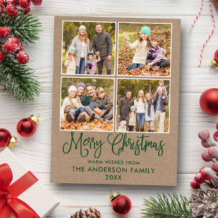 Foto van Modern Fun Calligraphy kerstkraft 4 Briefkaart