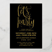 Foto van Modern Gold Foil Afstuderen Folie Uitnodiging (Achterkant)