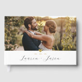 Foto van Modern Gold Heart Wedding Gastenboek (Voorkant)