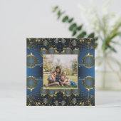 Foto van Modern Gold Ornamenten Feestdagenkaart (Staand voorkant)