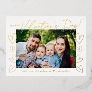 Foto van Modern Gold Script Valentijnsdag Folie Feestdagen Briefkaart
