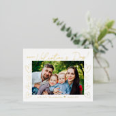 Foto van Modern Gold Script Valentijnsdag Folie Feestdagen Briefkaart (Staand Voorkant)