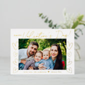 Foto van Modern Gold Script Valentijnsdag Folie Feestdagenkaart (Staand Voorkant)