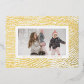 Foto van modern Gold White Lijst voor prettige fee Folie Feestdagenkaart (Voorkant)