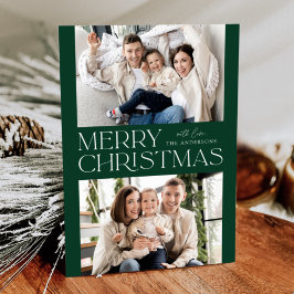 Foto van Modern Green Merry 2 Feestdagenkaart